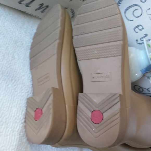 Hunter green rain boots tall - Picture 7 of 16